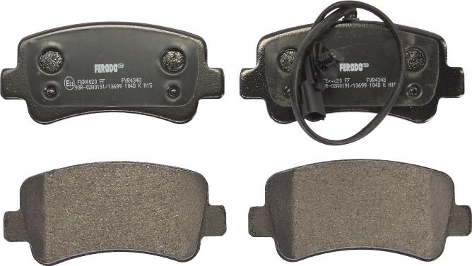 Ferodo FVR4348 - Гальмівні колодки, дискові гальма autozip.com.ua