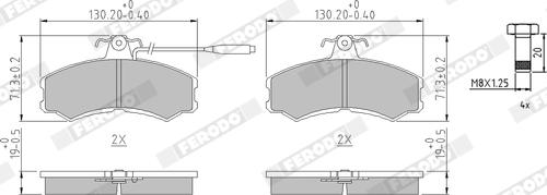 Ferodo FVR287 - Гальмівні колодки, дискові гальма autozip.com.ua