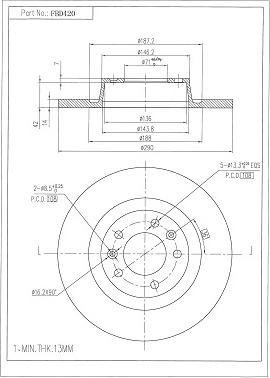 FI.BA FBD420 - Гальмівний диск autozip.com.ua