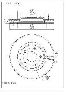 FI.BA FBD193 - Гальмівний диск autozip.com.ua