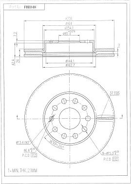 FI.BA FBD348 - Гальмівний диск autozip.com.ua