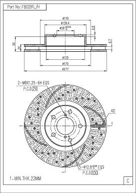 FI.BA FBD291L/H - Гальмівний диск autozip.com.ua