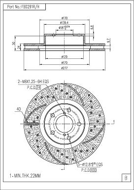 FI.BA FBD291R/H - Гальмівний диск autozip.com.ua