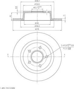 FI.BA FBD272 - Гальмівний диск autozip.com.ua