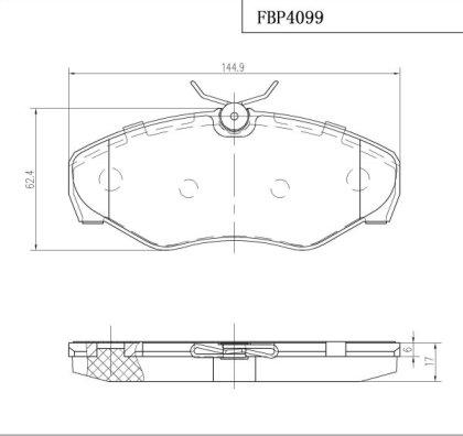 FI.BA FBP4099 - Гальмівні колодки, дискові гальма autozip.com.ua