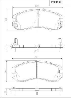 FI.BA FBP4092 - Гальмівні колодки, дискові гальма autozip.com.ua