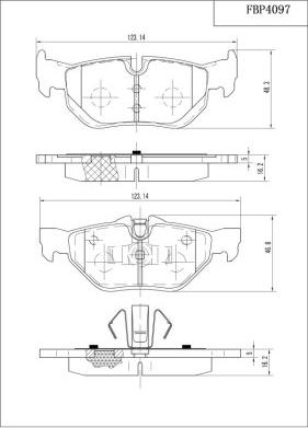 FI.BA FBP4097 - Гальмівні колодки, дискові гальма autozip.com.ua