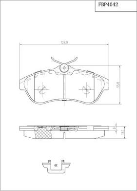 FI.BA FBP4042 - Гальмівні колодки, дискові гальма autozip.com.ua