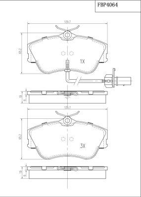 FI.BA FBP4064 - Гальмівні колодки, дискові гальма autozip.com.ua