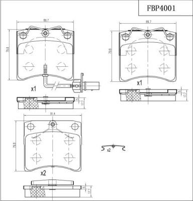 FI.BA FBP4001 - Гальмівні колодки, дискові гальма autozip.com.ua