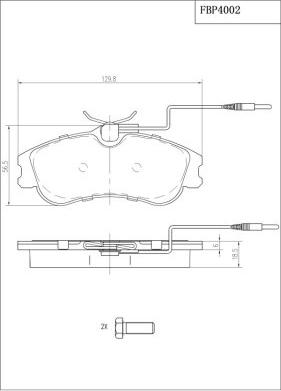 FI.BA FBP4002 - Гальмівні колодки, дискові гальма autozip.com.ua