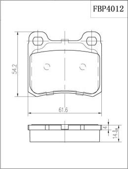 FI.BA FBP4012 - Гальмівні колодки, дискові гальма autozip.com.ua