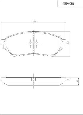 FI.BA FBP4086 - Гальмівні колодки, дискові гальма autozip.com.ua