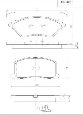 FI.BA FBP4081 - Гальмівні колодки, дискові гальма autozip.com.ua