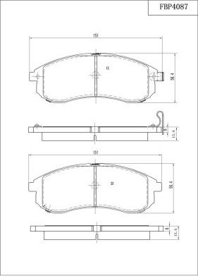 FI.BA FBP4087 - Гальмівні колодки, дискові гальма autozip.com.ua