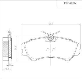 FI.BA FBP4035 - Гальмівні колодки, дискові гальма autozip.com.ua