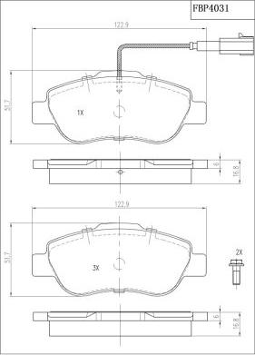 FI.BA FBP4031 - Гальмівні колодки, дискові гальма autozip.com.ua