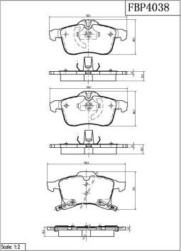 FI.BA FBP4038 - Гальмівні колодки, дискові гальма autozip.com.ua