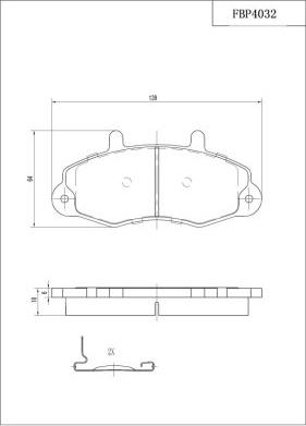 FI.BA FBP4032 - Гальмівні колодки, дискові гальма autozip.com.ua