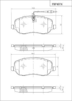 FI.BA FBP4074 - Гальмівні колодки, дискові гальма autozip.com.ua