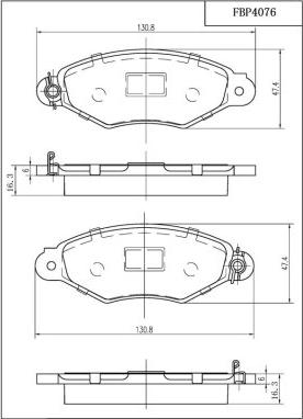 FI.BA FBP4076 - Гальмівні колодки, дискові гальма autozip.com.ua