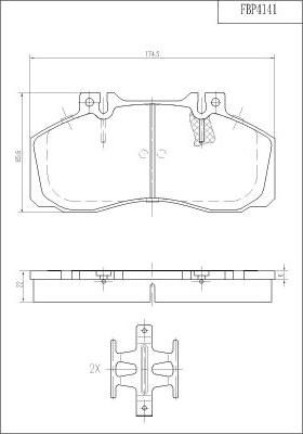 FI.BA FBP4141 - Гальмівні колодки, дискові гальма autozip.com.ua