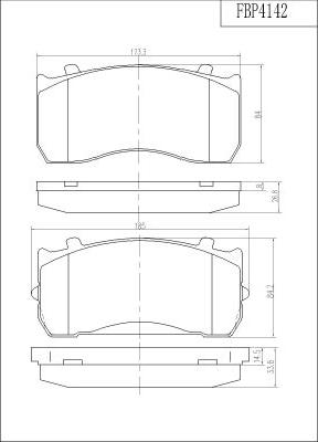 FI.BA FBP4142 - Гальмівні колодки, дискові гальма autozip.com.ua