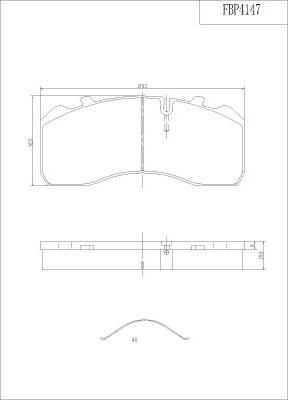 FI.BA FBP4147 - Гальмівні колодки, дискові гальма autozip.com.ua