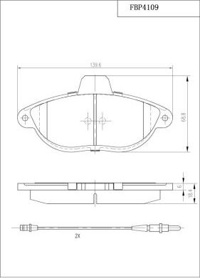 FI.BA FBP4109 - Гальмівні колодки, дискові гальма autozip.com.ua