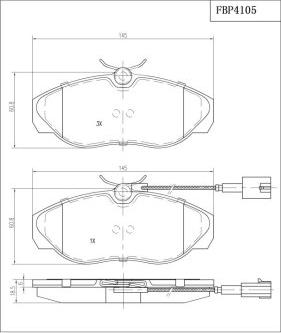 FI.BA FBP4105 - Гальмівні колодки, дискові гальма autozip.com.ua