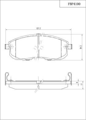 FI.BA FBP4100 - Гальмівні колодки, дискові гальма autozip.com.ua