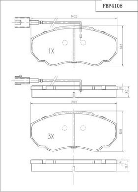 FI.BA FBP4108 - Гальмівні колодки, дискові гальма autozip.com.ua