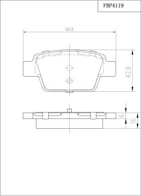 FI.BA FBP4119 - Гальмівні колодки, дискові гальма autozip.com.ua