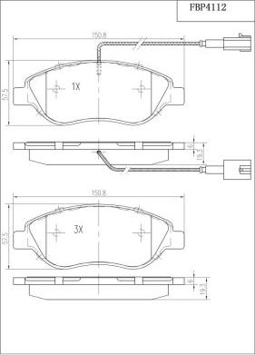 FI.BA FBP4112 - Гальмівні колодки, дискові гальма autozip.com.ua