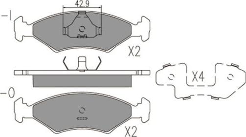 FI.BA FBP4180 - Гальмівні колодки, дискові гальма autozip.com.ua