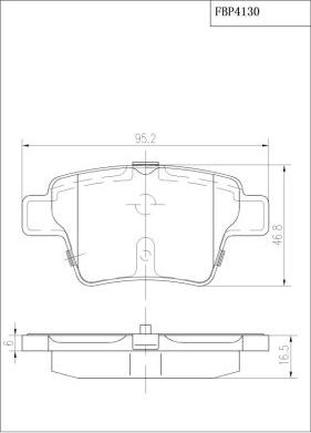 FI.BA FBP4130 - Гальмівні колодки, дискові гальма autozip.com.ua