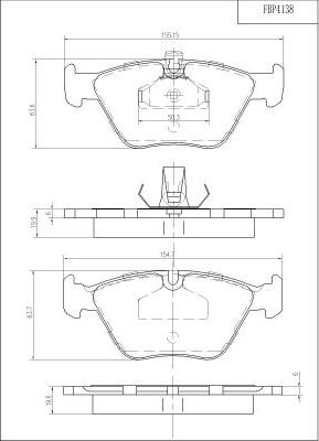 FI.BA FBP4138 - Гальмівні колодки, дискові гальма autozip.com.ua