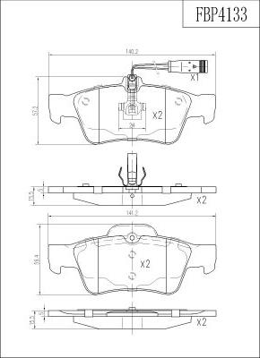 FI.BA FBP4133 - Гальмівні колодки, дискові гальма autozip.com.ua