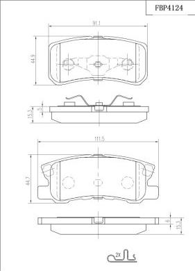 FI.BA FBP4124 - Гальмівні колодки, дискові гальма autozip.com.ua