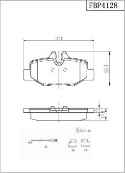 FI.BA FBP4128 - Гальмівні колодки, дискові гальма autozip.com.ua