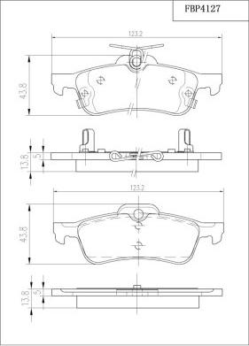 FI.BA FBP4127 - Гальмівні колодки, дискові гальма autozip.com.ua