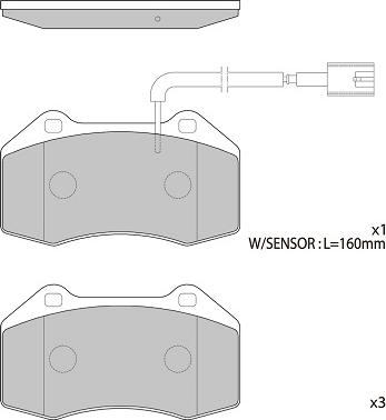 FI.BA FBP4398 - Гальмівні колодки, дискові гальма autozip.com.ua