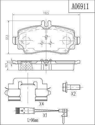 FI.BA FBP4310 - Гальмівні колодки, дискові гальма autozip.com.ua