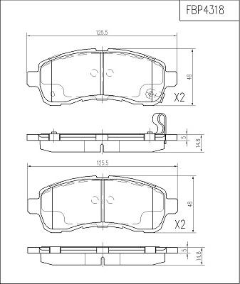 FI.BA FBP4318 - Гальмівні колодки, дискові гальма autozip.com.ua