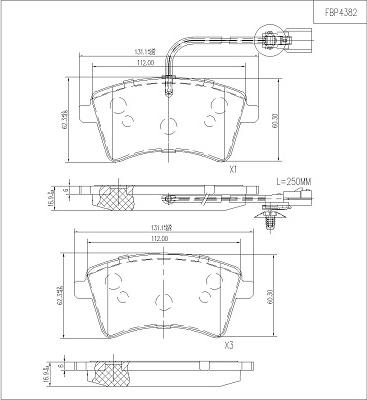 FI.BA FBP4382 - Гальмівні колодки, дискові гальма autozip.com.ua