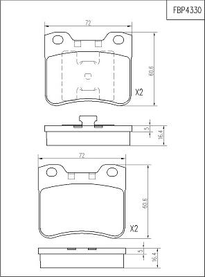 FI.BA FBP4330 - Гальмівні колодки, дискові гальма autozip.com.ua