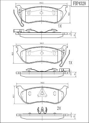 FI.BA FBP4328 - Гальмівні колодки, дискові гальма autozip.com.ua