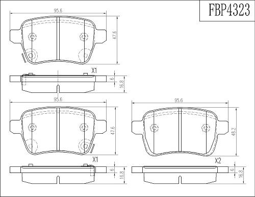 FI.BA FBP4323 - Гальмівні колодки, дискові гальма autozip.com.ua