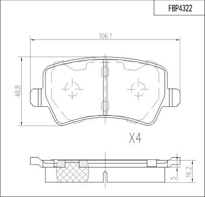 FI.BA FBP4322 - Гальмівні колодки, дискові гальма autozip.com.ua