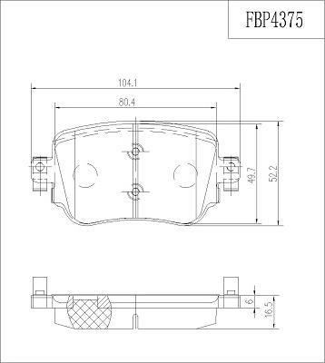 FI.BA FBP4375 - Гальмівні колодки, дискові гальма autozip.com.ua